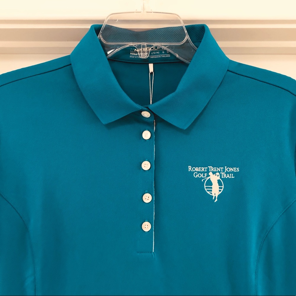 NWT Nike Golf Fit Dry Women’s Logo Shirt Size L - Picture 2 of 4